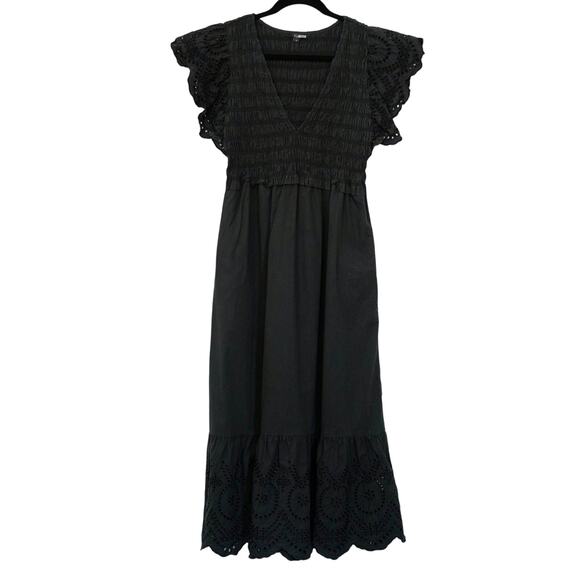 Rails Black Clementine Eyelet Midi Dress Sz XL - Picture 4 of 7